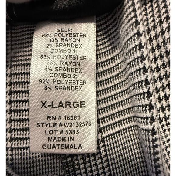 Joe B by Joe Benbasset Tuxedo Houndstooth Cropped Pants Black Gray Red XL 88-60 - Picture 13 of 14